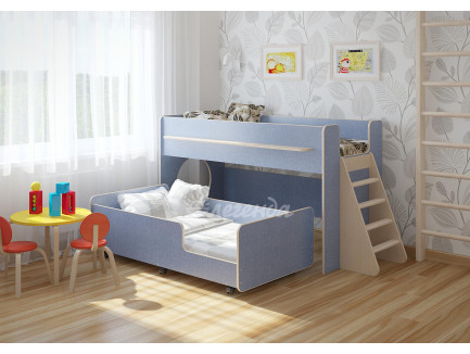 Двухъярусная кровать Легенда 23.3, детская выкатная кровать Легенда 23.4